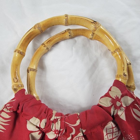 Disney Store Red Floral Mickey And Minnie Tote Bag Island Getaway Lightweight - Picture 4 of 7